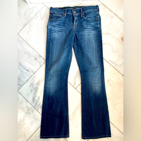 Citizens of Humanity, 26, Dita bootcut slight flare dark wash denim jeans EUC - Picture 1 of 11